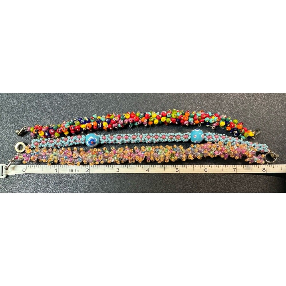 Handmade Beaded Bracelets Lot of 3